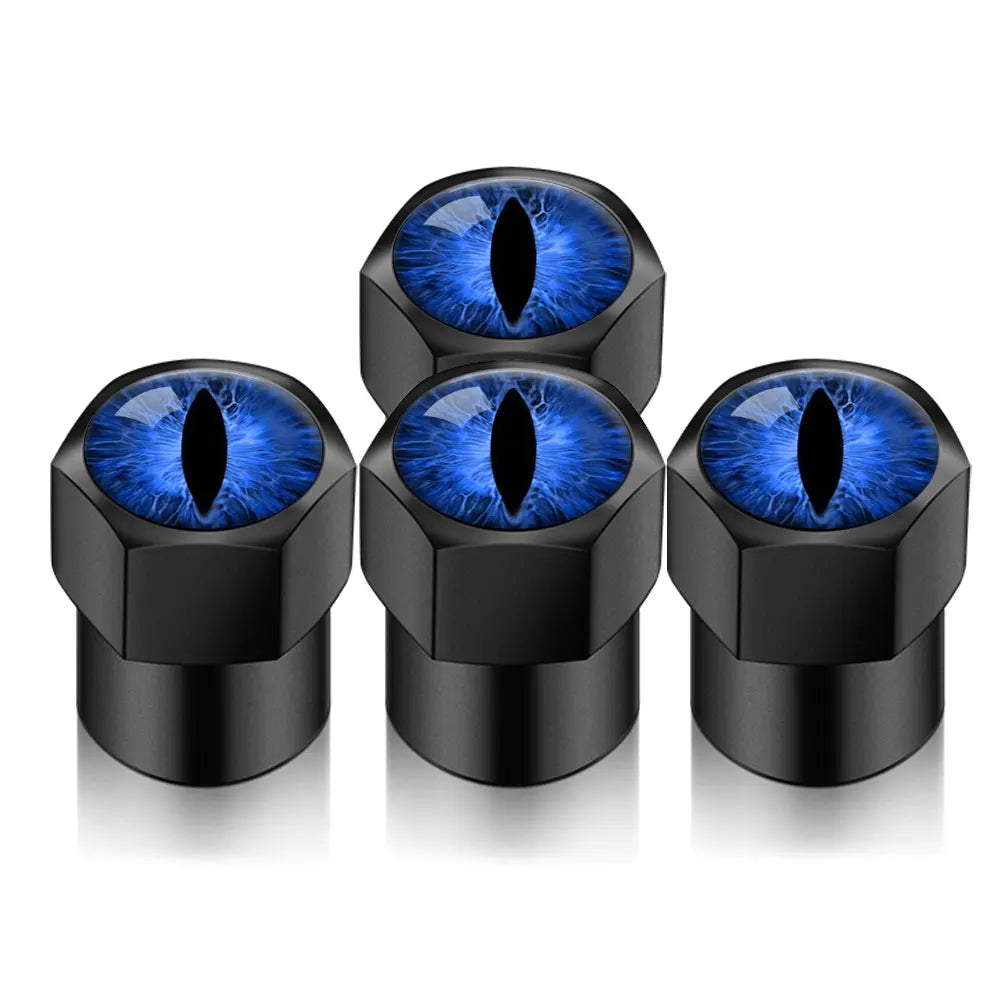4PCS Eye Design Car Valve Caps 