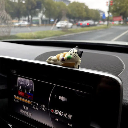 Car Dashboard Resin Cat