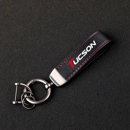 Tucson Leather Car Keychain HI