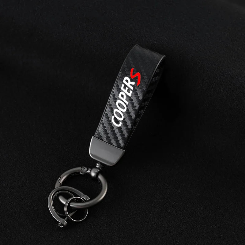 Cooper S Carbon Fiber Keychain 