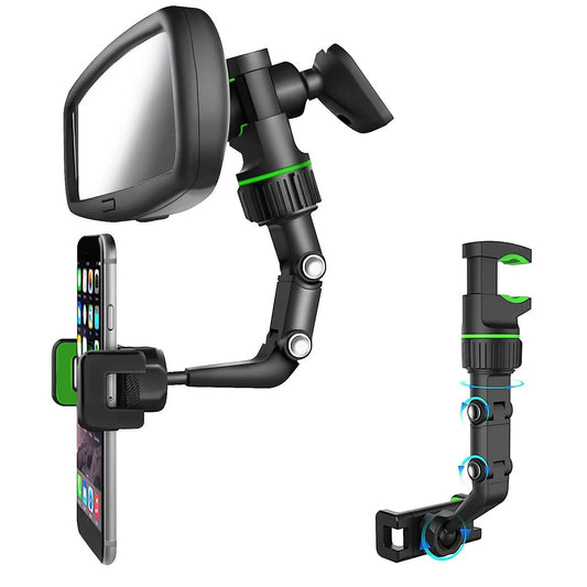 Adjustable Rearview Mirror Phone Holder