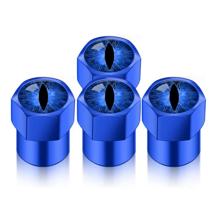 4PCS Eye Design Car Valve Caps 