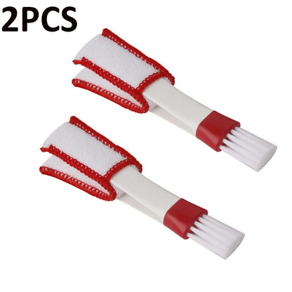 2PCS Car Air Vent Brush Double Head 