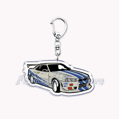 Portachiavi in acrilico per auto iconica JDM
