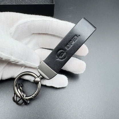 Porte-clés en métal et cuir Opel 