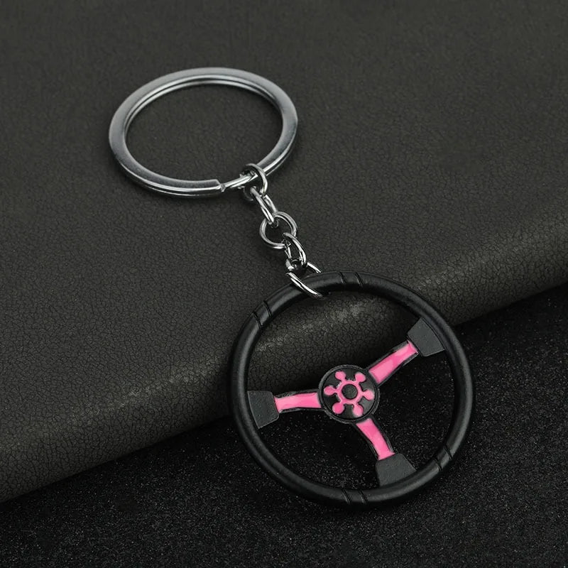 Car Steering Wheel Keychain 