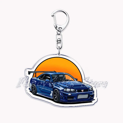 Portachiavi in acrilico per auto iconica JDM