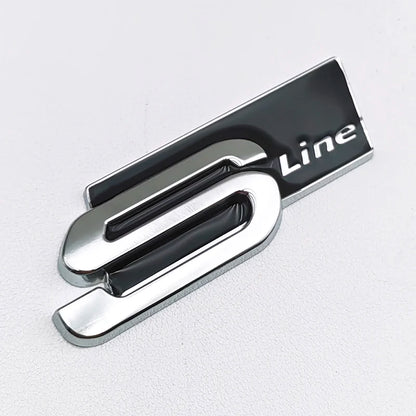 3D Metal S Line Badge Decal 