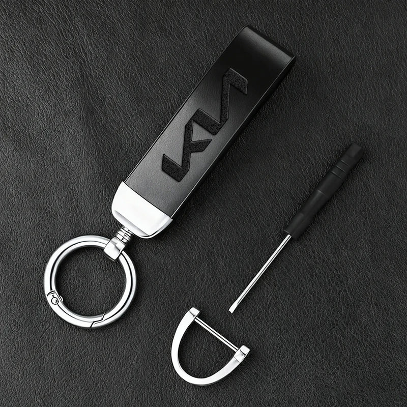 KN Car Leather Keychain