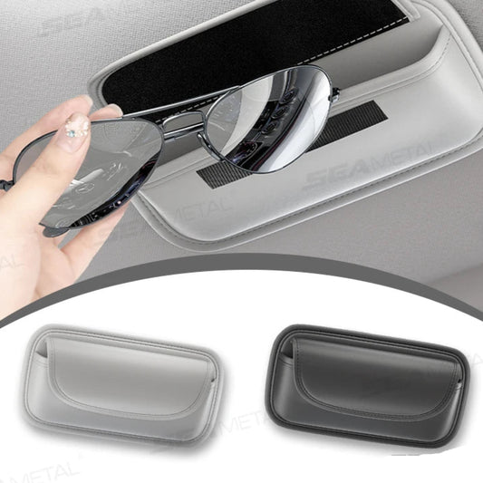Leather Car Sun Visor Glasses Holder