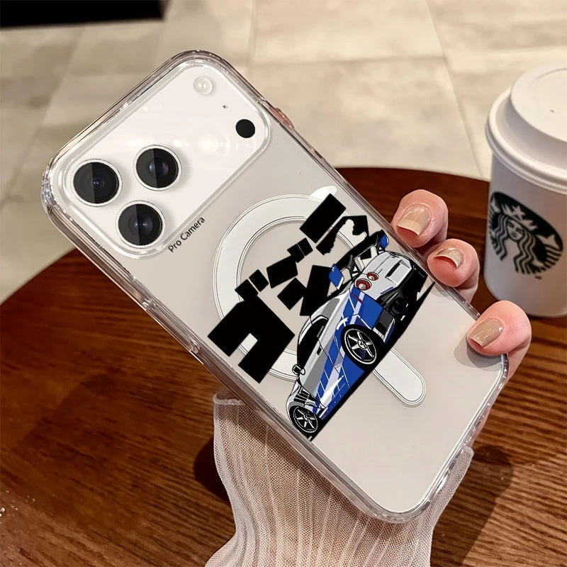 Custodia MagSafe per iPhone con tema Auto