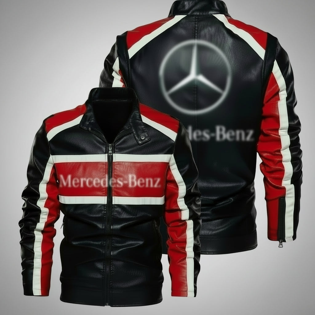 Men's Retro Washed Faux Leather Jacket MB