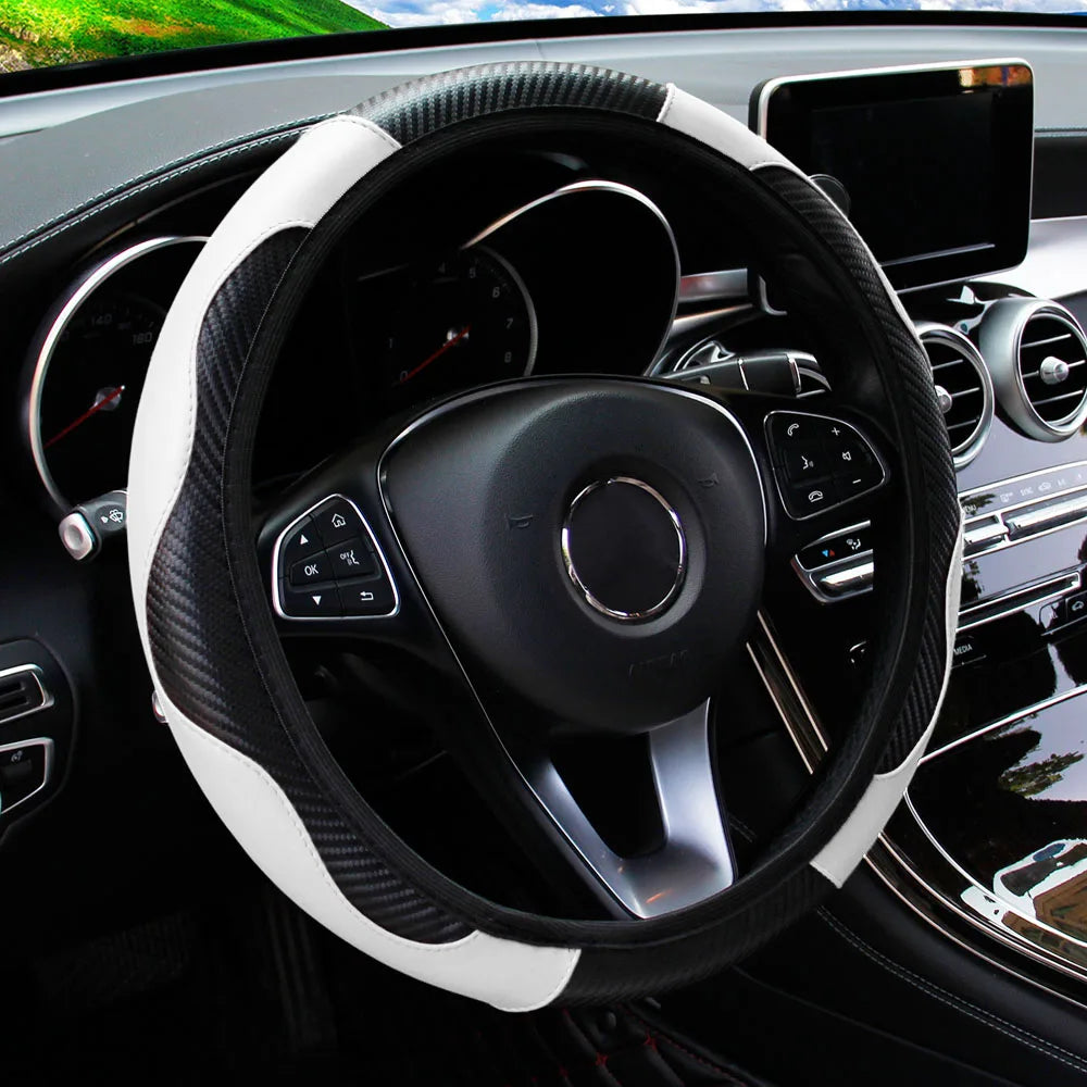 PU Leather Car Steering Wheel Cover Inner Ring 