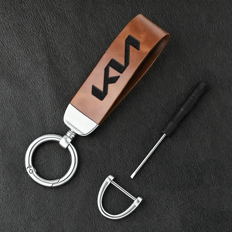 KN Car Leather Keychain