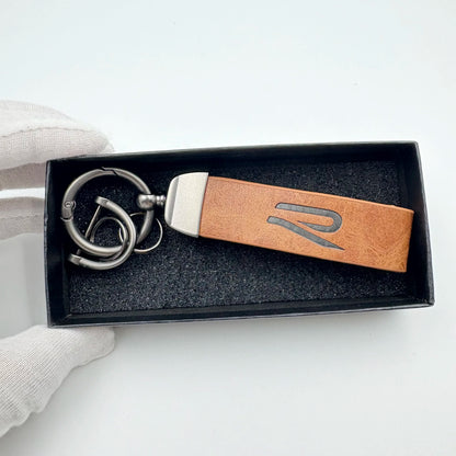 R Line Leather Keyring VW
