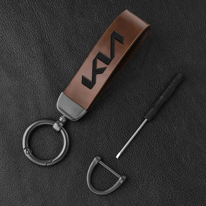 KN Car Leather Keychain
