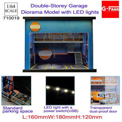 1:64 Scale Garage Diorama with LED