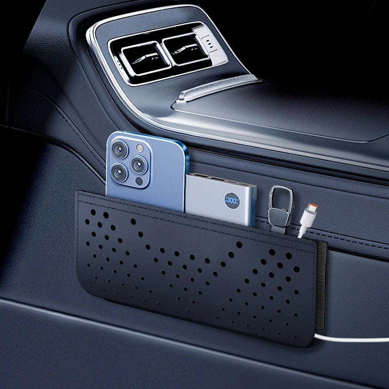 Car Leather Side Storage Bag 