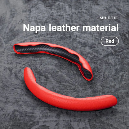 Suede / Nappa Leather Car Steering Wheel Cover 