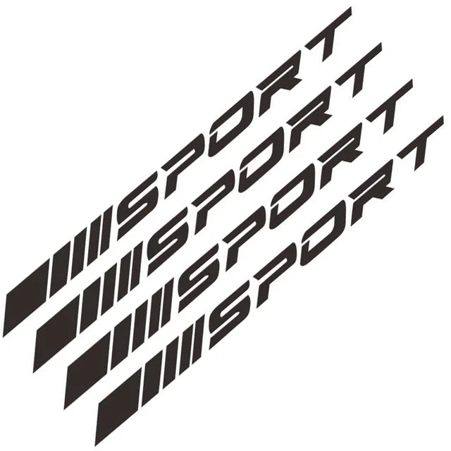 4PC Stickers Wheels Sport 