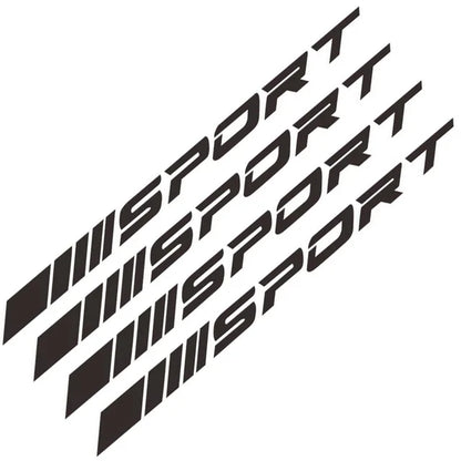 4PC Stickers Wheels Sport 