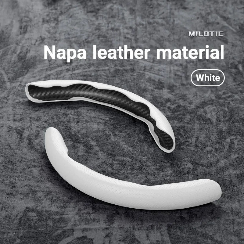 Suede / Nappa Leather Car Steering Wheel Cover 