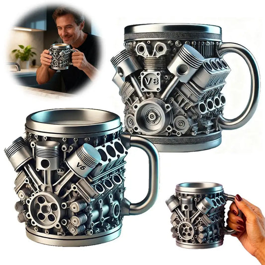 Vintage Engine Coffee Cup 