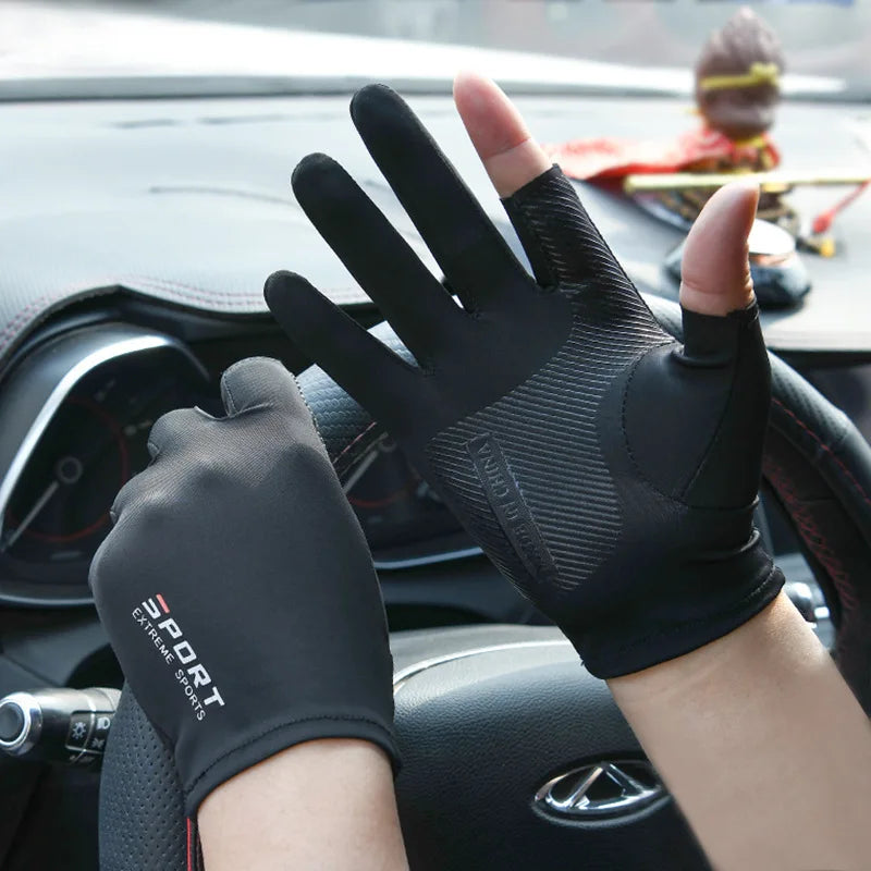 Half-Finger Car Gloves for Men
