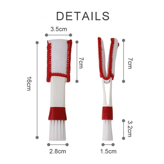 2PCS Car Air Vent Brush Double Head 
