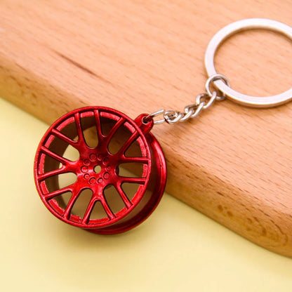 Porte-clés disque de voiture en acier inoxydable 