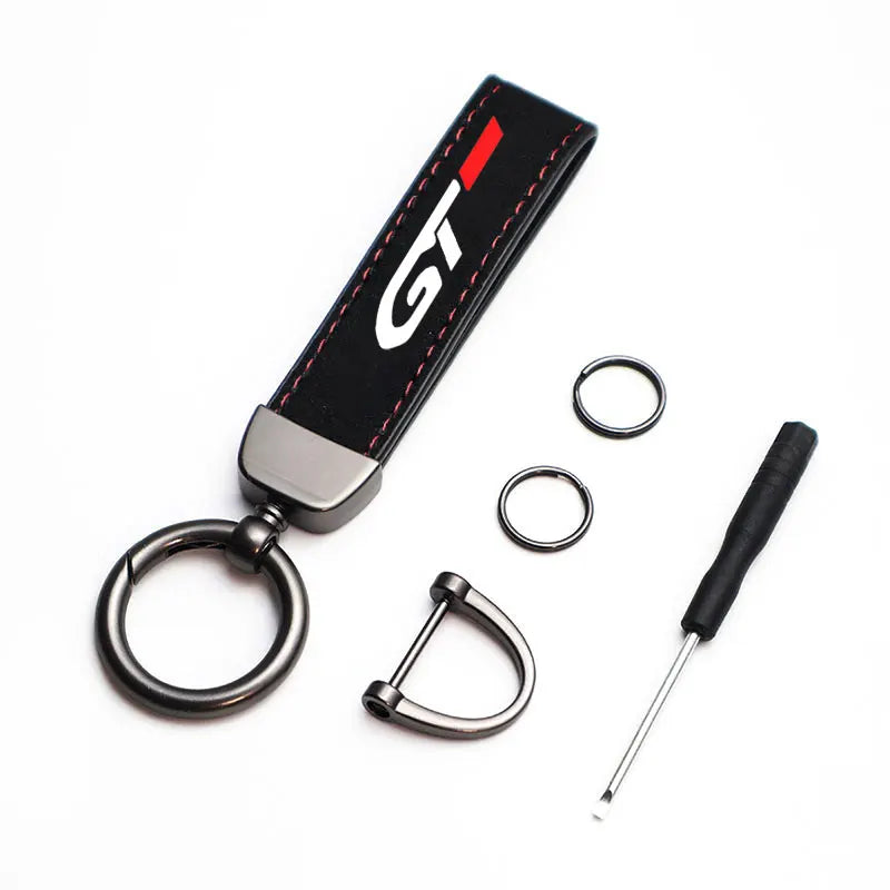 GT Suede Leather Keychain