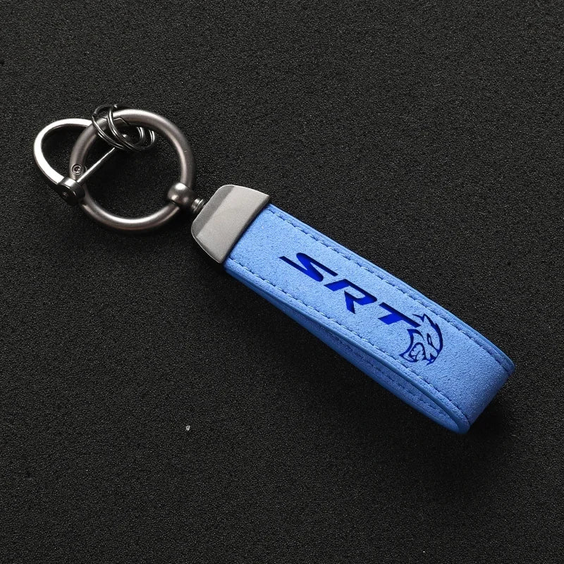 SRT Suede Leather Keychain