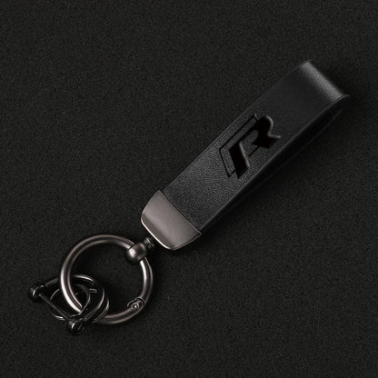 R Line Leather Keyring VW