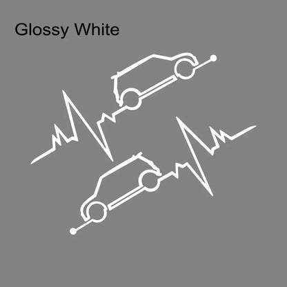 Car Window Heartbeat Sticker