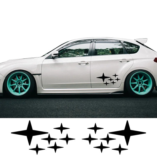 2PCS Car Side Door Creative Stars Stickers