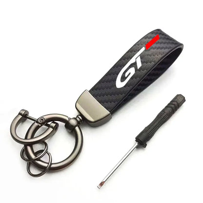 GT Suede Leather Keychain