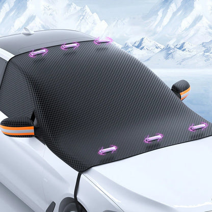 Capa magnética para neve frontal do carro 