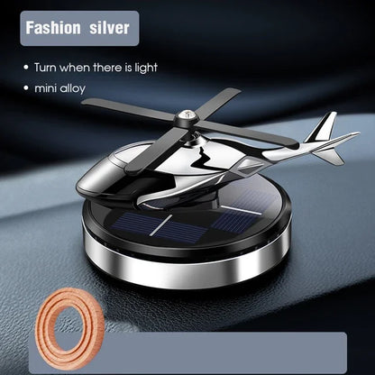 Car Air Freshener Solar Helicopter Decor