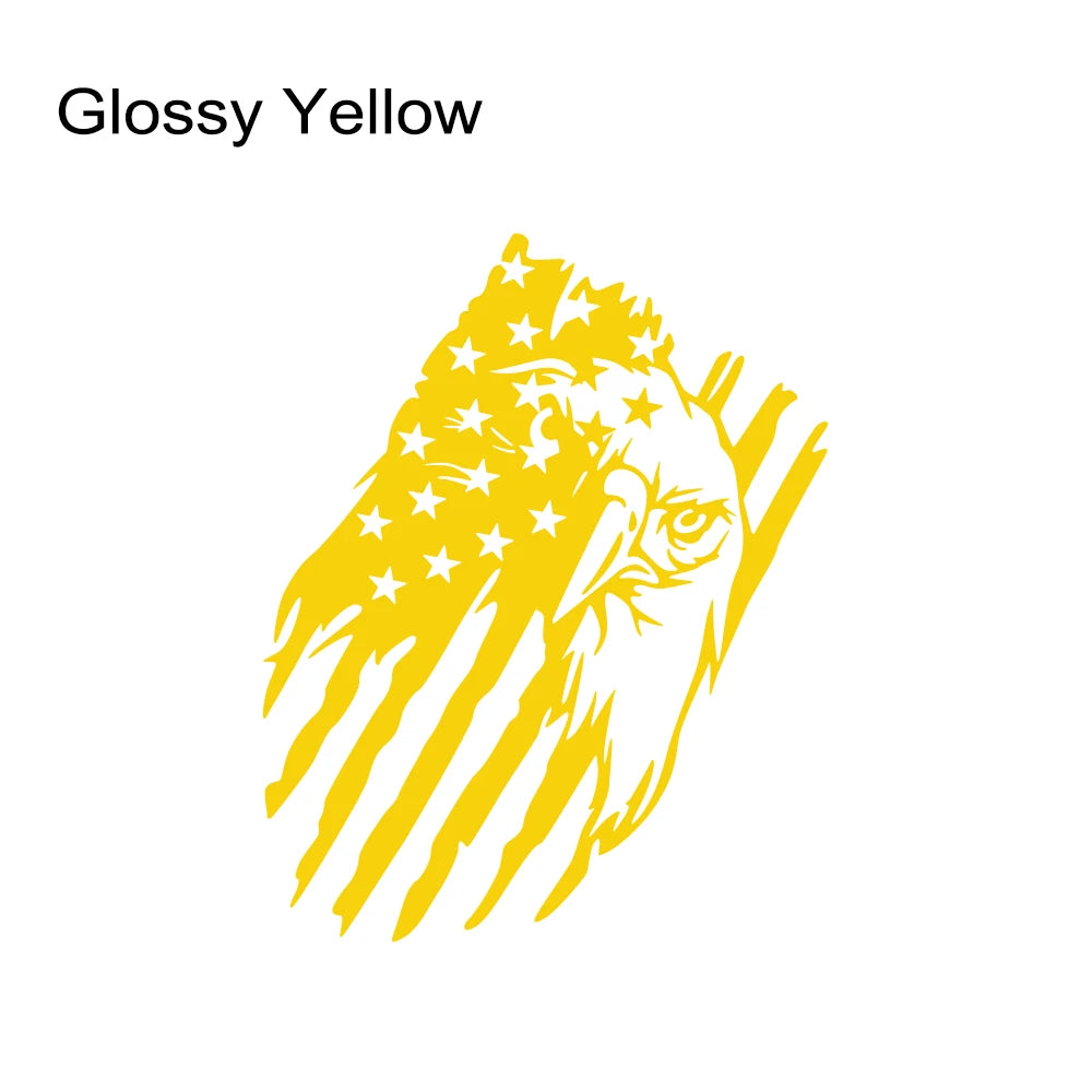 USA Flag Eagle Sticker for Car 