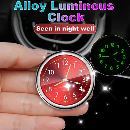 Alloy Luminous Car Clock