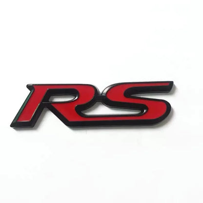 Badge de coffre arrière « RS » en métal 3D