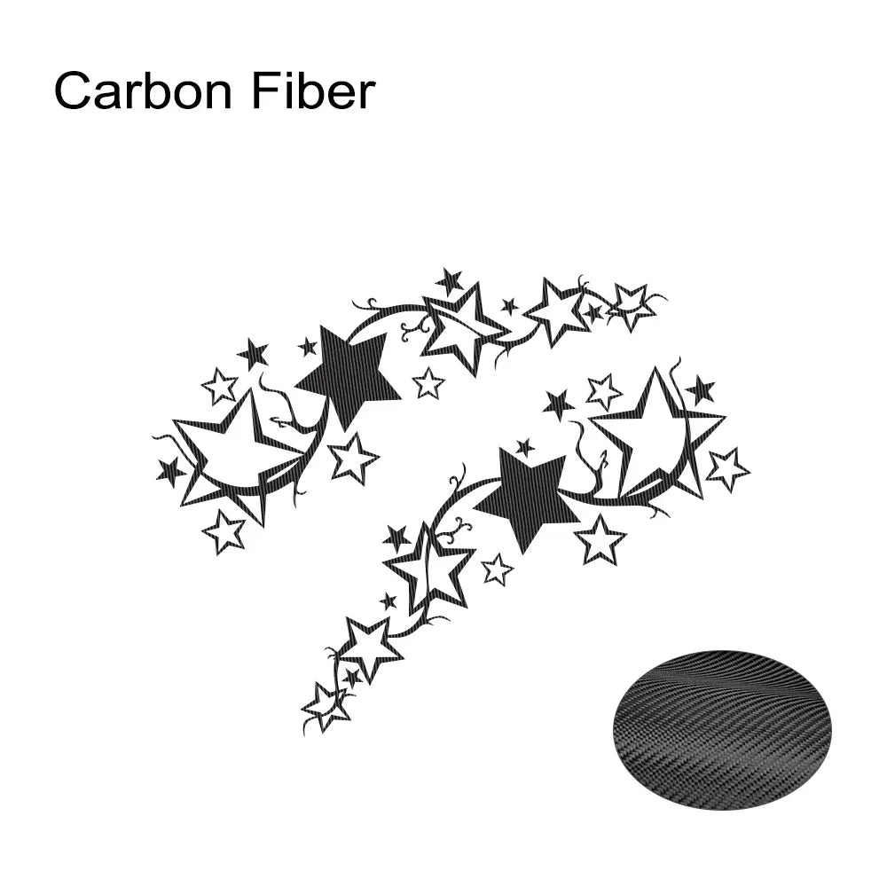 2Pcs Bright Star Car Side Stickers