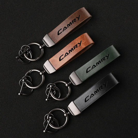 Llavero de cuero para coche Camry TA