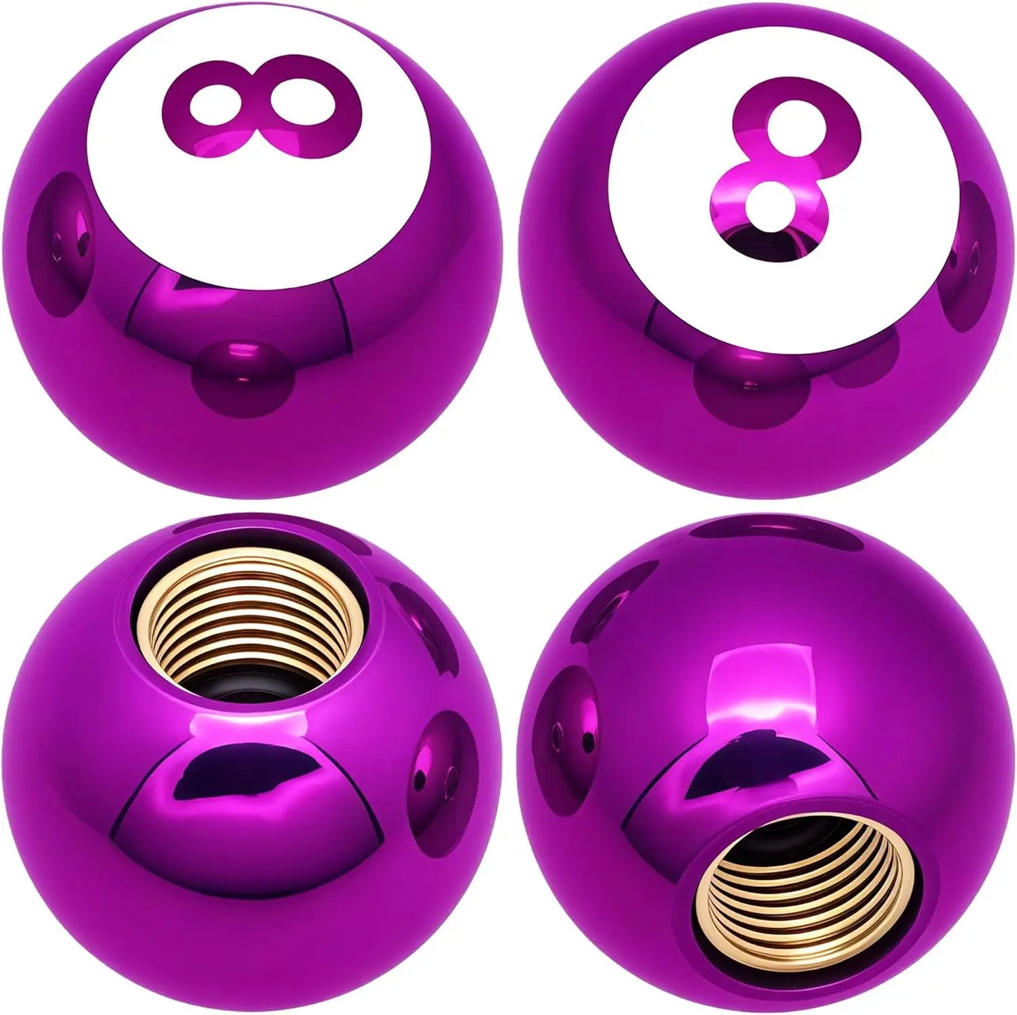 8 Ball Style Tire Valve Caps 