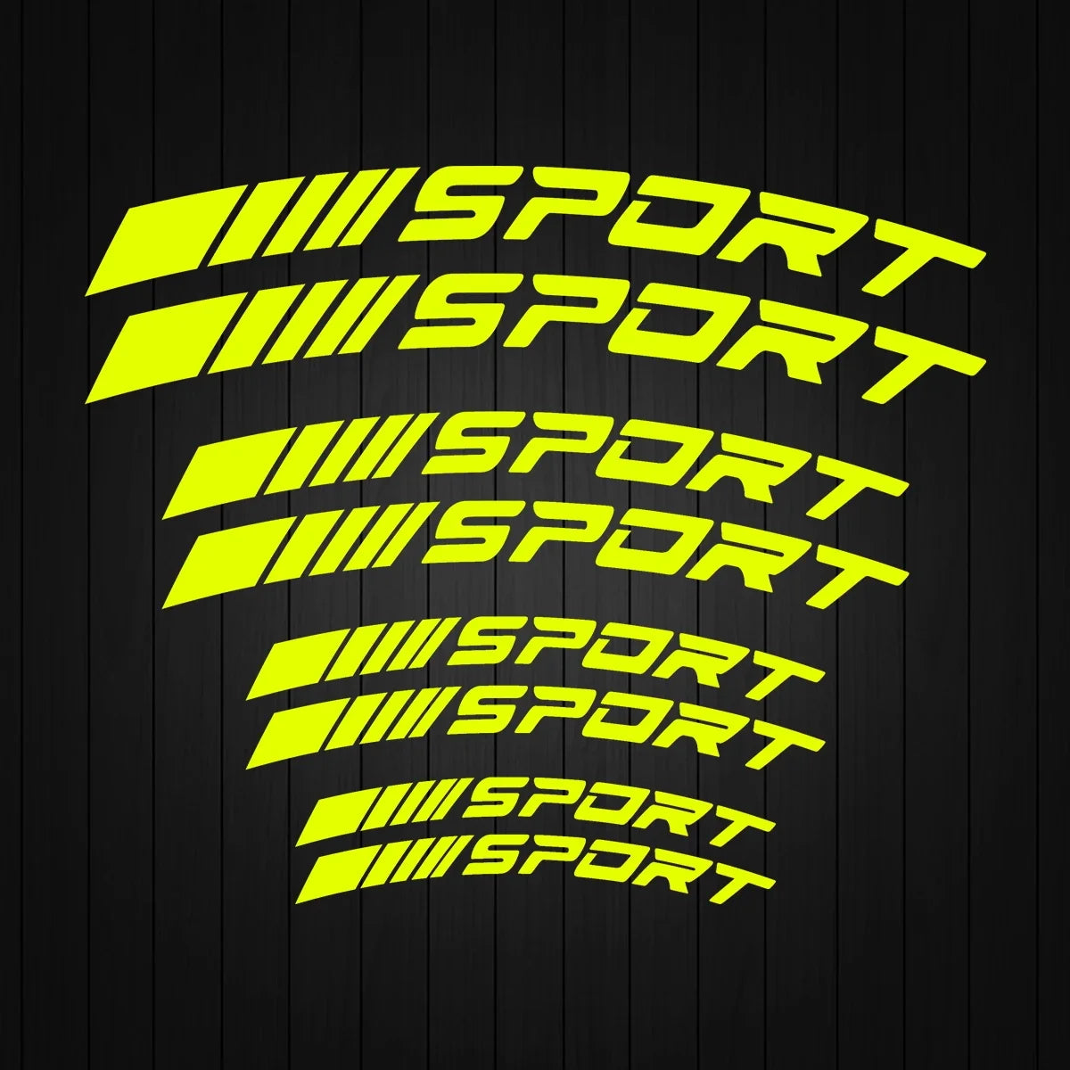 Reflektierender Aufkleber „Sport Curve“. 