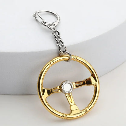 Car Steering Wheel Keychain 