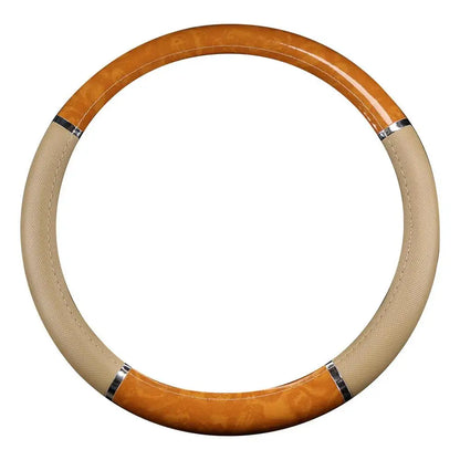 Luxury Wood Grain Steering Wheel Cover