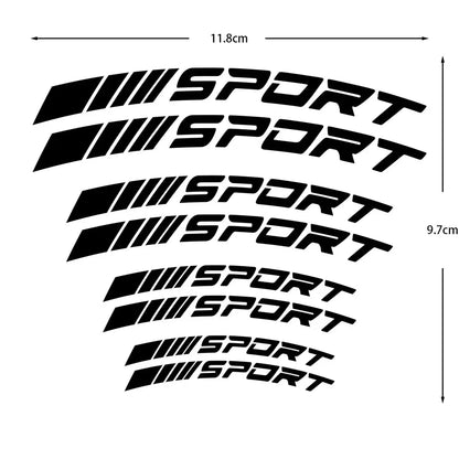 Reflektierender Aufkleber „Sport Curve“. 