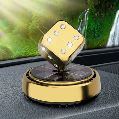 Solar-Powered Rotating Dice Air Freshener