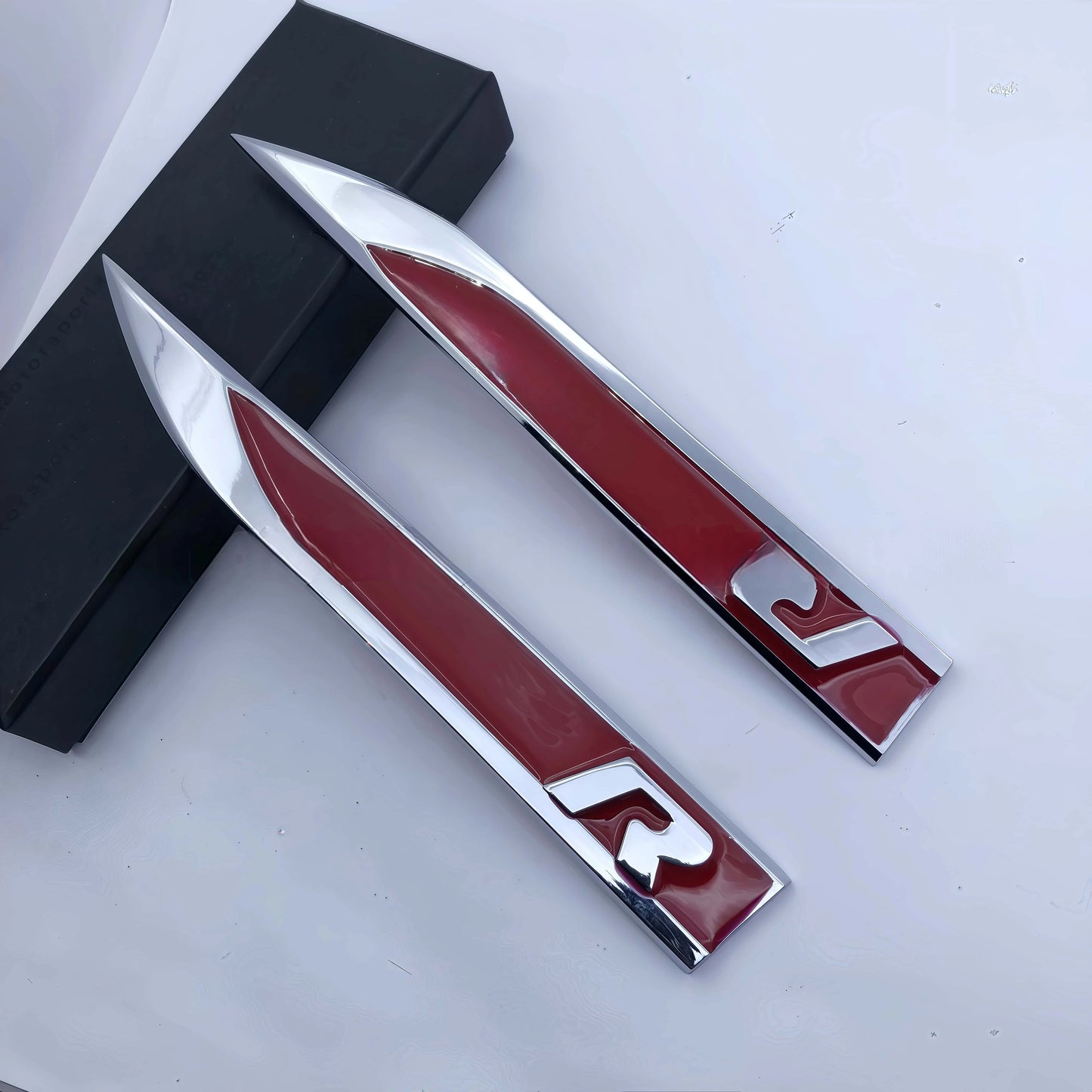 2Pcs R Line Car Stickers